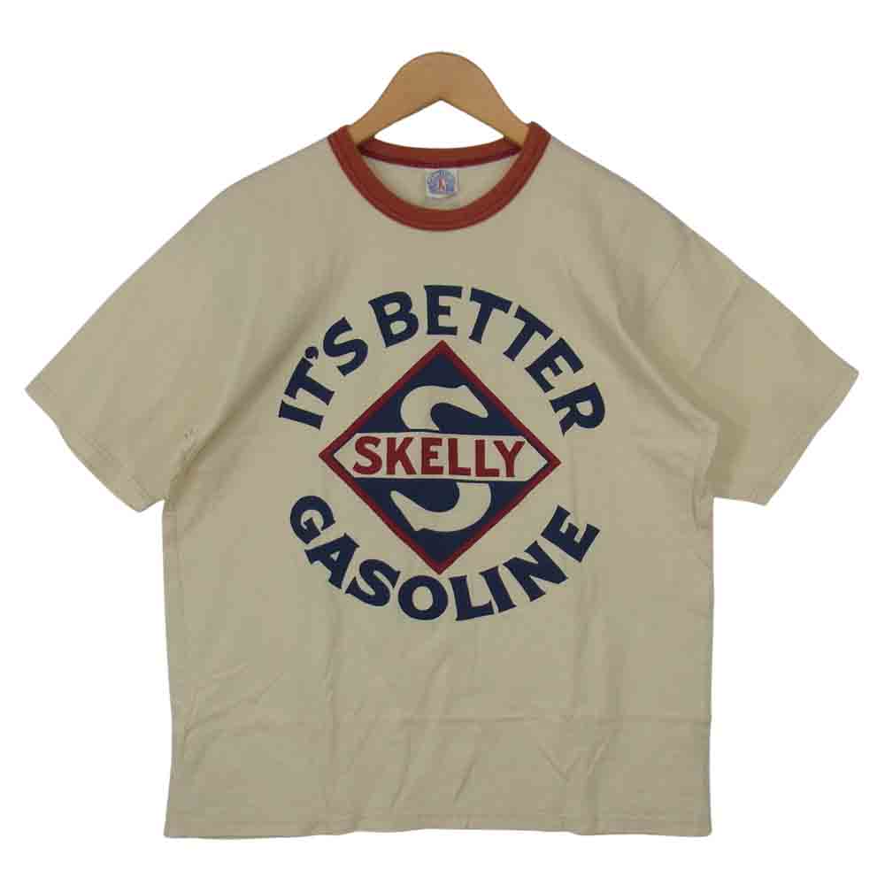 BOOTLEGGERS ブートレガーズ Skelly Oil プリント トリム Tシャツ オフホワイト系 L【中古】