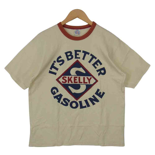 BOOTLEGGERS ブートレガーズ Skelly Oil プリント トリム Tシャツ オフホワイト系 L【中古】
