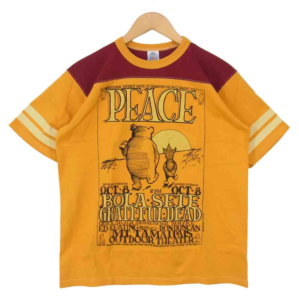 BOOTLEGGERS ブートレガーズ BOLASETE GRATEFUL DEAD フットボール Tシャツ イエロー系 M【中古】