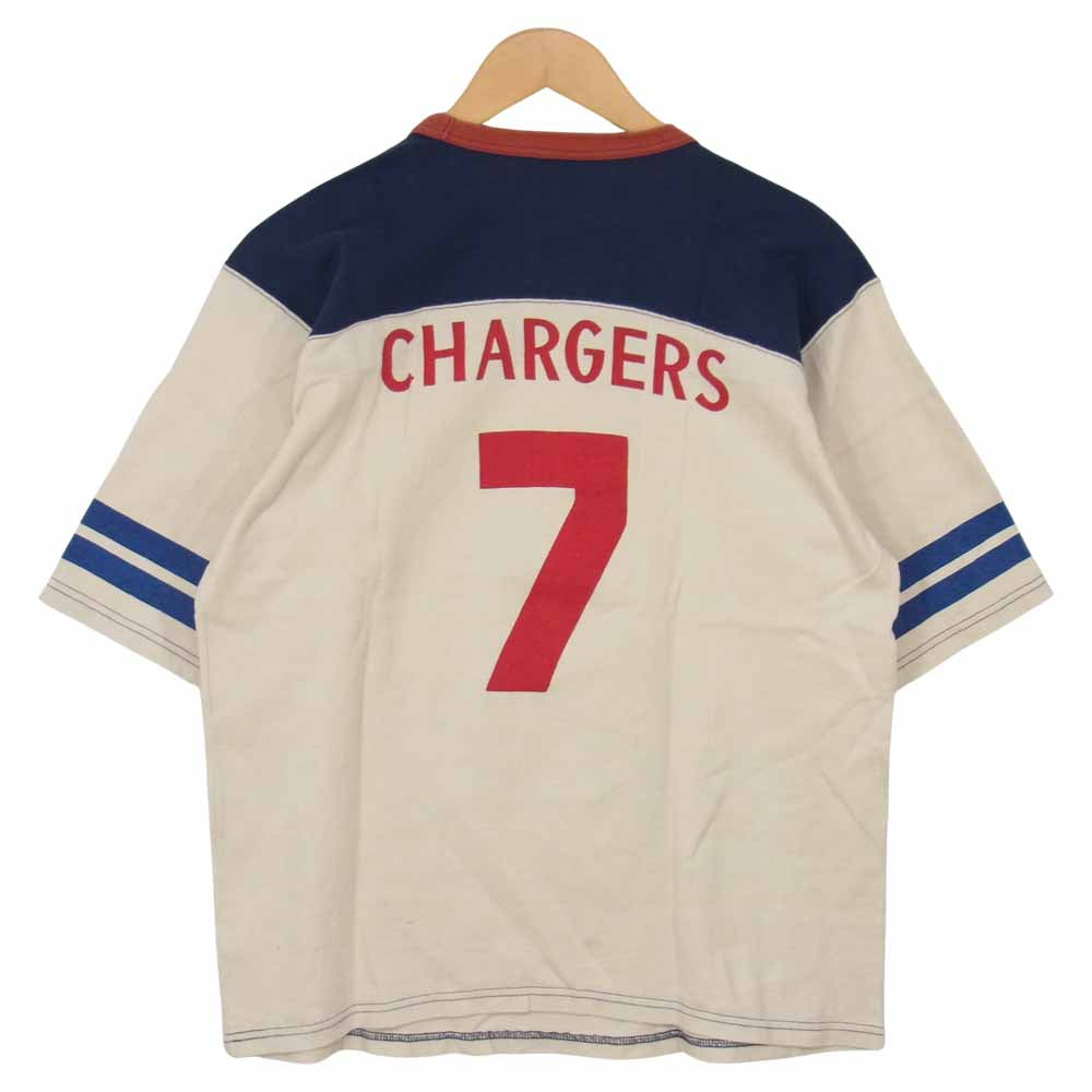 BOOTLEGGERS ブートレガーズ Mobil Gas Mechanic on Duty フットボール Tシャツ オフホワイト系 L【中古】