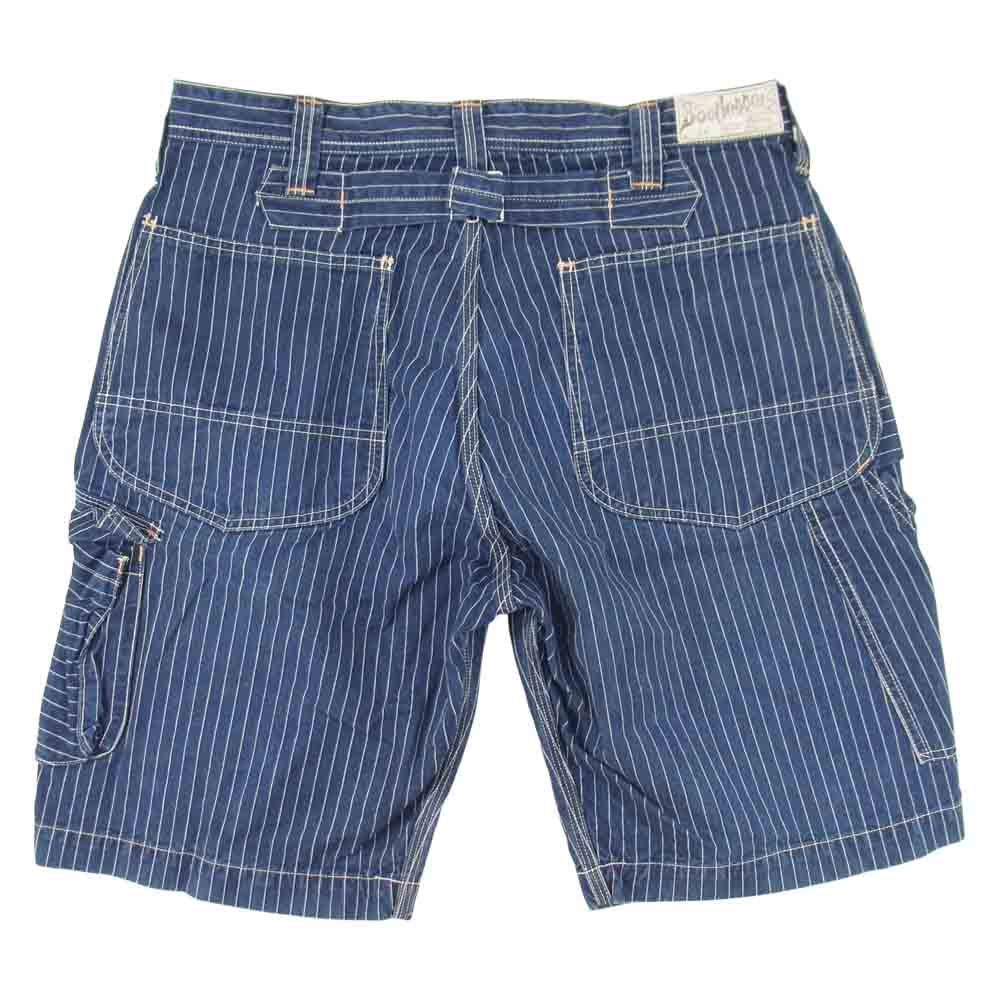 BOOTLEGGERS ブートレガーズ ウォバッシュ ストライプ カーゴ ショーツ インディゴブルー系 34【中古】