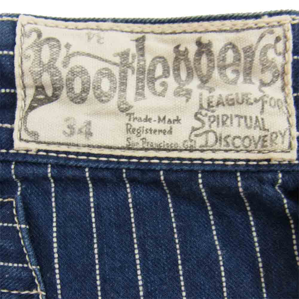 BOOTLEGGERS ブートレガーズ ウォバッシュ ストライプ カーゴ ショーツ インディゴブルー系 34【中古】