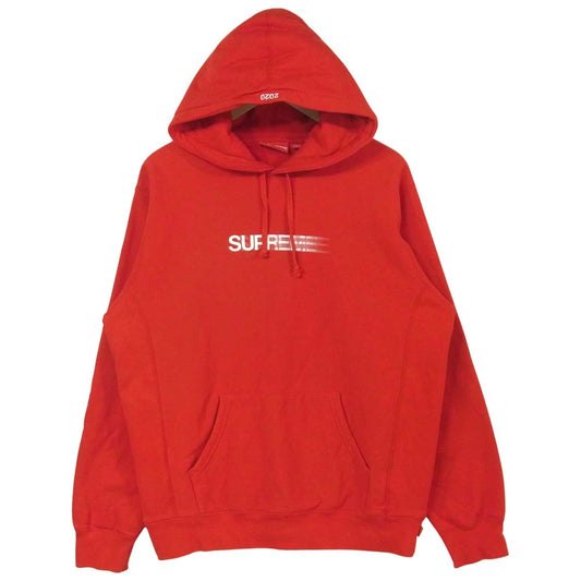 Supreme シュプリーム 20SS Motion Logo Hooded Sweatshirt モーションロゴ スウェット プルオーバー パーカー レッド系 L【美品】【中古】