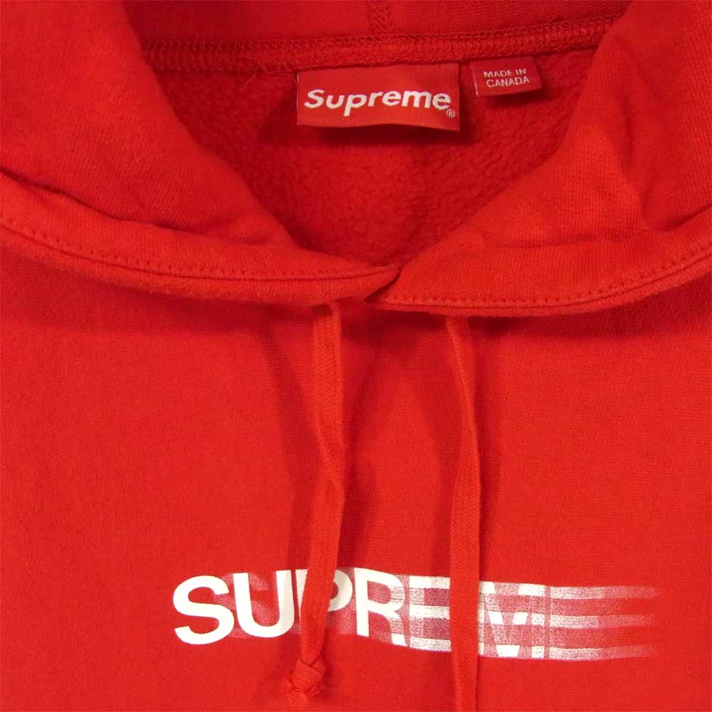Supreme シュプリーム 20SS Motion Logo Hooded Sweatshirt モーションロゴ スウェット プルオーバー パーカー レッド系 L【美品】【中古】
