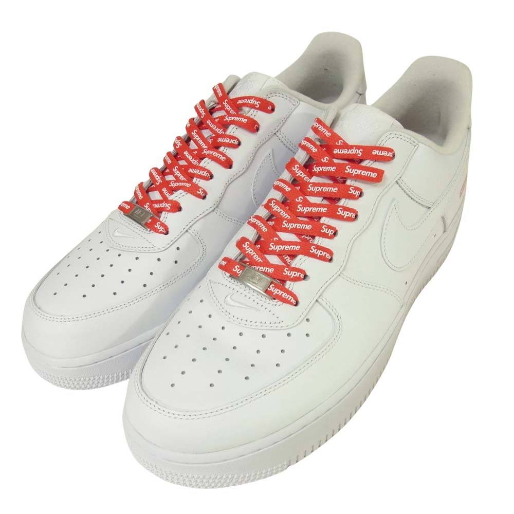 Supreme シュプリーム CU9225-100 ナイキ NIKE AIR FORCE 1 LOW エアフォース スニーカー ホワイト系 30.5cm【極上美品】【中古】