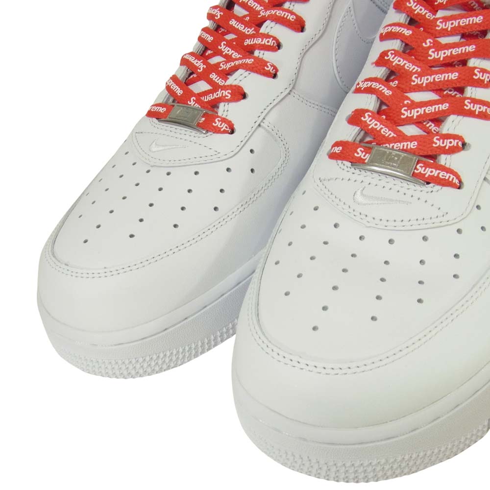 Supreme シュプリーム CU9225-100 ナイキ NIKE AIR FORCE 1 LOW エアフォース スニーカー ホワイト系 30.5cm【極上美品】【中古】