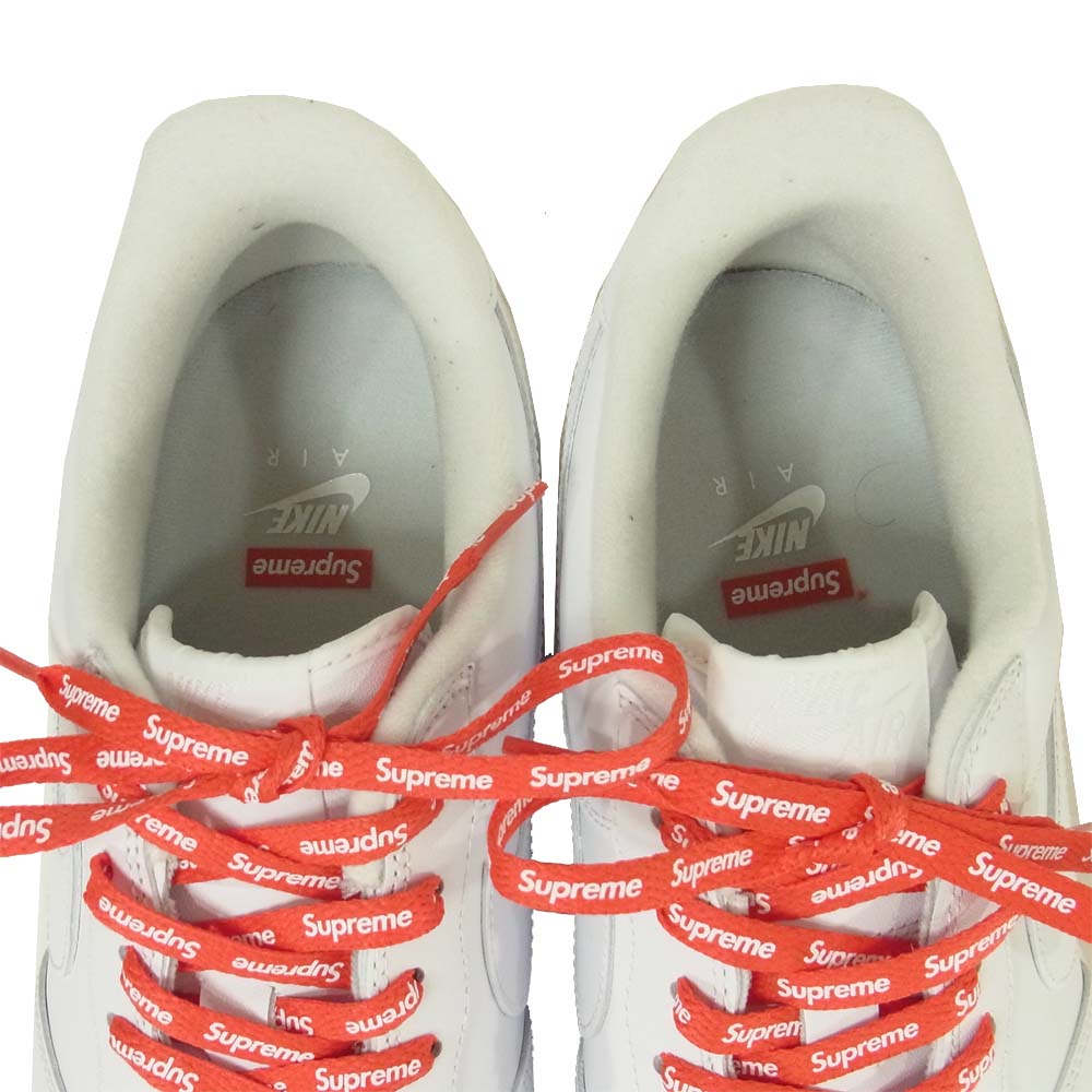 Supreme シュプリーム CU9225-100 ナイキ NIKE AIR FORCE 1 LOW エアフォース スニーカー ホワイト系 30.5cm【極上美品】【中古】