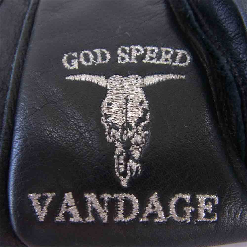 KADOYA カドヤ GOD SPEED VANDAGE ゴット スピード レザー グローブ Mサイズ ブラック系 M【美品】【中古】