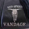 KADOYA カドヤ GOD SPEED VANDAGE ゴット スピード レザー グローブ Mサイズ ブラック系 M【美品】【中古】