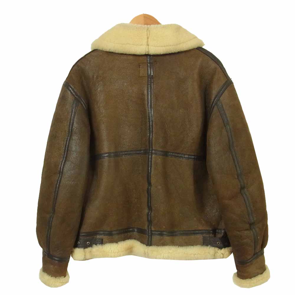 AVIREX アヴィレックス B-3 ムートン フライト ジャケット アメリカ製 ブラウン系 38【中古】