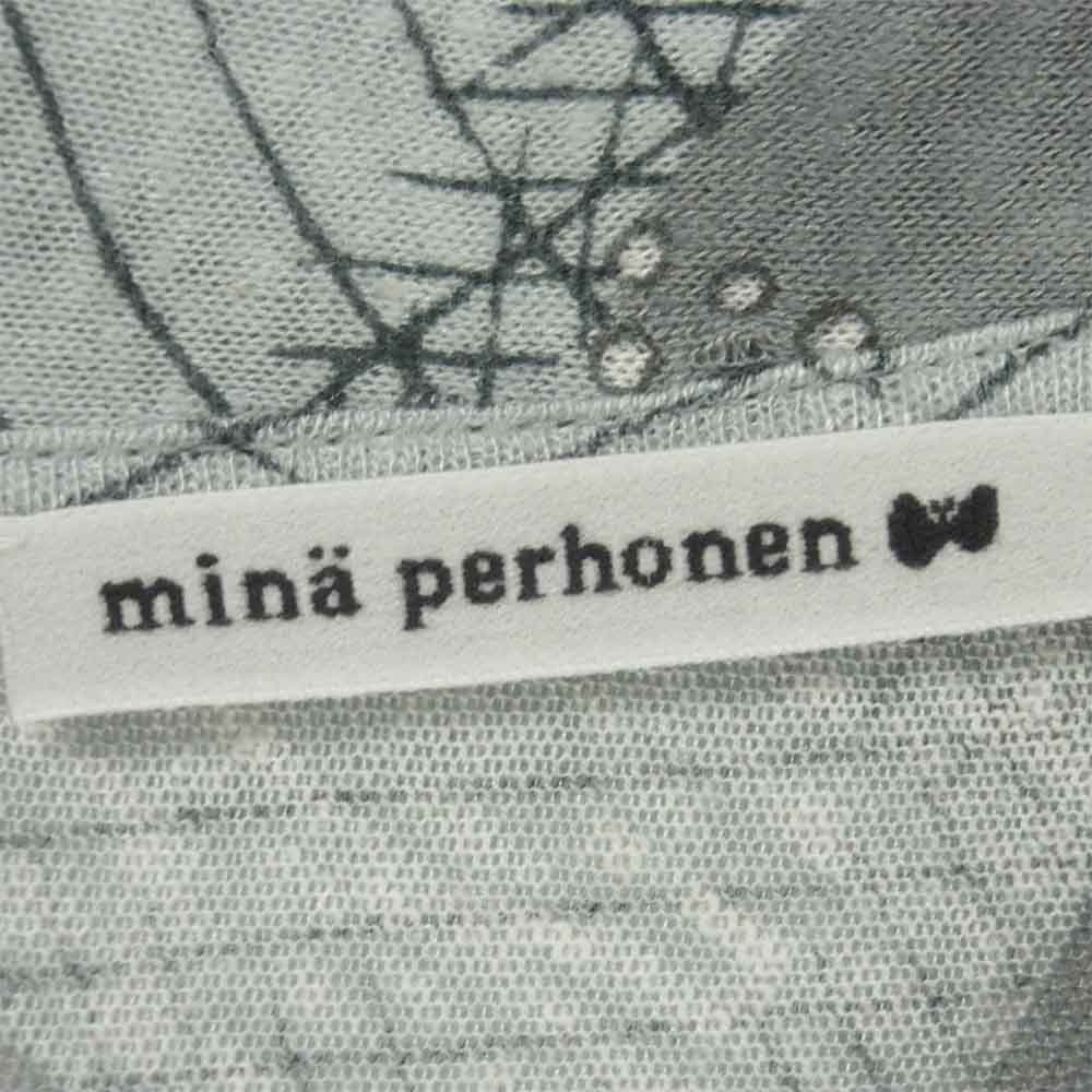 mina perhonen ミナペルホネン 21SS AFTER RAIN カシュクール ワンピース 日本製 グレー系 40【極上美品】【中古】