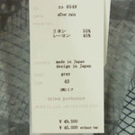 mina perhonen ミナペルホネン 21SS AFTER RAIN カシュクール ワンピース 日本製 グレー系 40【極上美品】【中古】