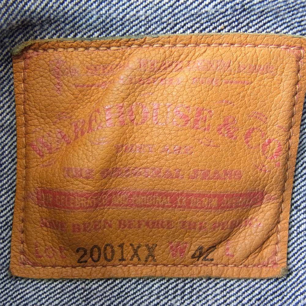 WAREHOUSE ウエアハウス Lot 2001XX 1ST TYPE DENIM JACKET ファーストタイプ デニム ジャケット インディゴブルー系 42【中古】