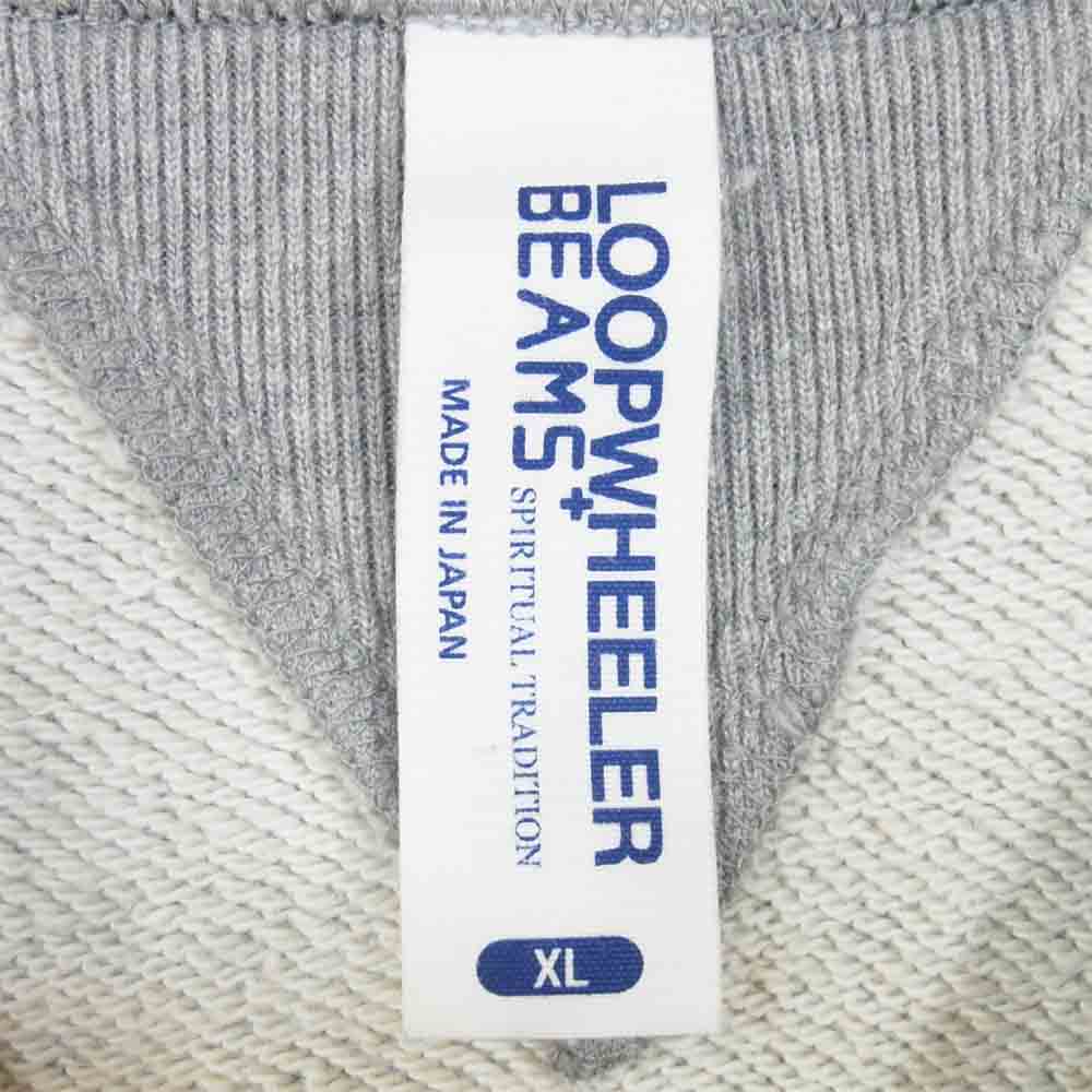 LOOPWHEELER ループウィラー BEAMS ビームス 両V クルー スウェット 日本製 トレーナー グレー系 XL【中古】