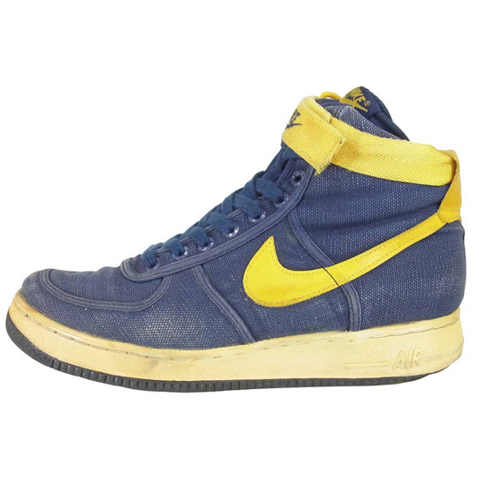 NIKE ナイキ 観賞用 94年製 AIR FORCE 1 エアフォース ワンミシガン スニーカー ネイビー系 UK9【中古】