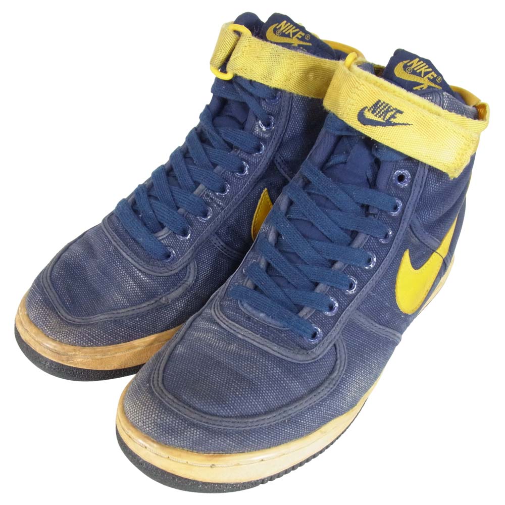 NIKE ナイキ 観賞用 94年製 AIR FORCE 1 エアフォース ワンミシガン スニーカー ネイビー系 UK9【中古】