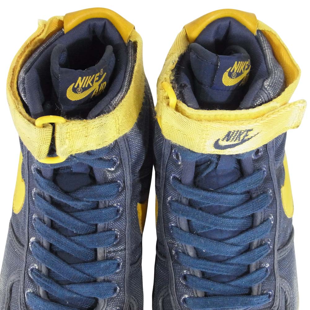NIKE ナイキ 観賞用 94年製 AIR FORCE 1 エアフォース ワンミシガン スニーカー ネイビー系 UK9【中古】