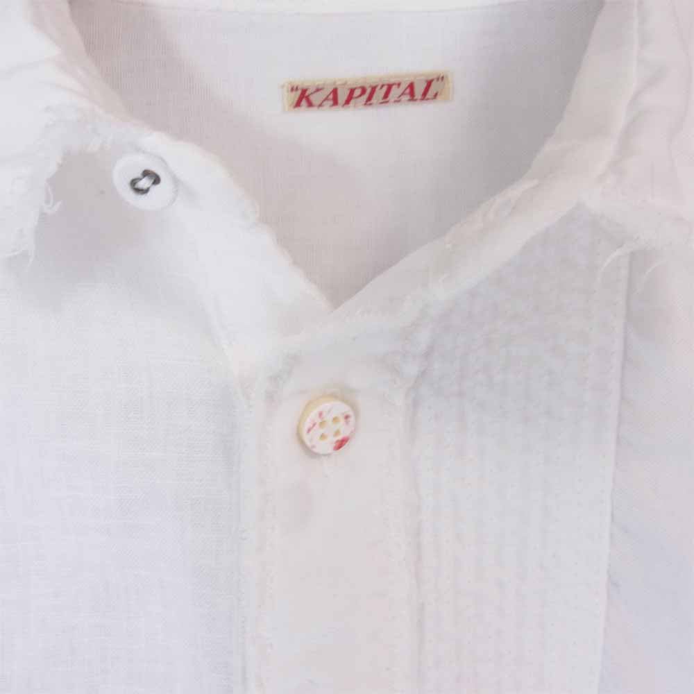 KAPITAL キャピタル EK-30 ホワイト パッチワーク カトマンズ シャツ ホワイト系 1【中古】