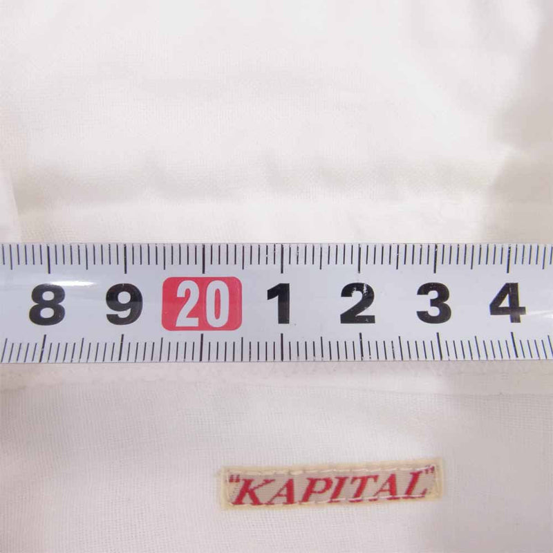 KAPITAL キャピタル EK-30 ホワイト パッチワーク カトマンズ シャツ ホワイト系 1【中古】