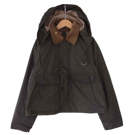 MARGARET HOWELL マーガレットハウエル × バブアー Barbour 578-9212040 英国製 SPEY WAXED COTTON ワックスドコットン ショート ジャケット カーキ系 8【中古】