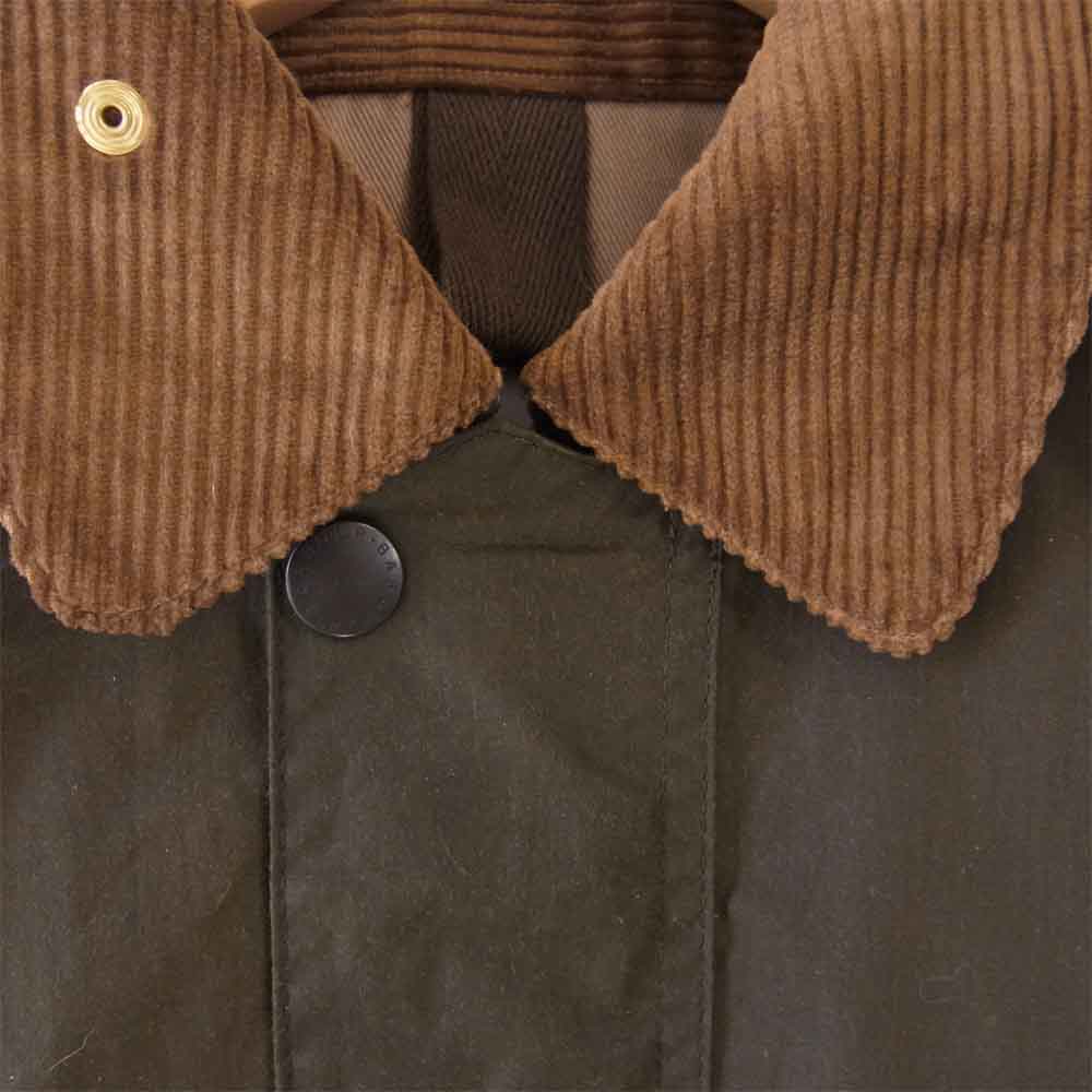 MARGARET HOWELL マーガレットハウエル × バブアー Barbour 578-9212040 英国製 SPEY WAXED COTTON ワックスドコットン ショート ジャケット カーキ系 8【中古】