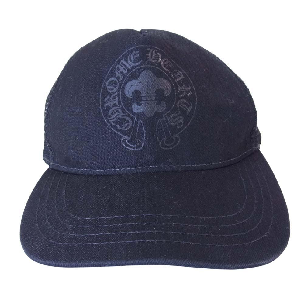 CHROME HEARTS クロムハーツ（原本無） 国内正規品 フレア ホースシュー トラッカー キャップ ブラック系【中古】