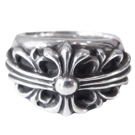 CHROME HEARTS クロムハーツ（原本有） FLRL CRS フローラルクロス リング シルバー系 18【中古】