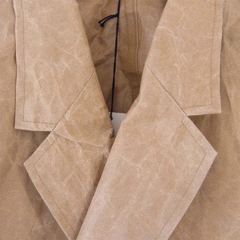 クオン 21SS 2101-CO0101 Chesterfield Coat 和紙素材 チェスター フィールド コート ベージュ系 M【極上美品】【中古】