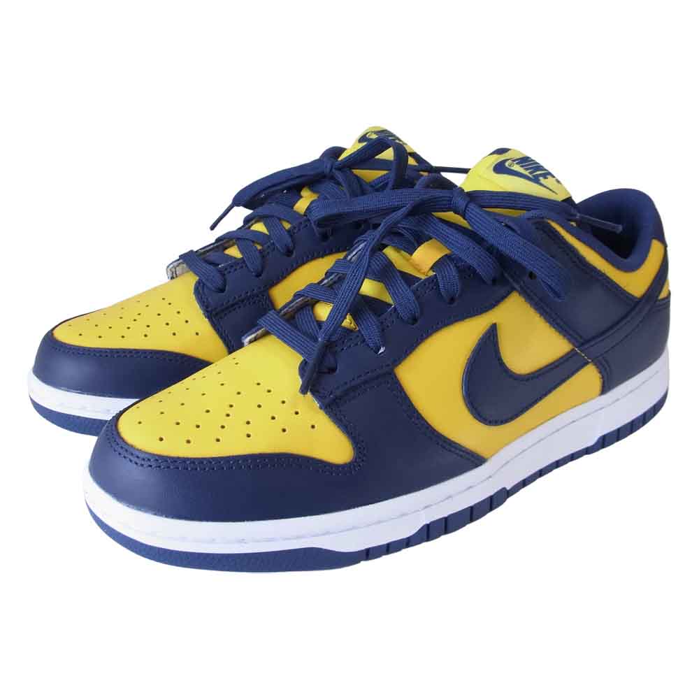 NIKE ナイキ DD1391 700 DUNK LOW RETRO Varsity Maize ダンク ロー 紺×黄 26.5【極上美品】【中古】