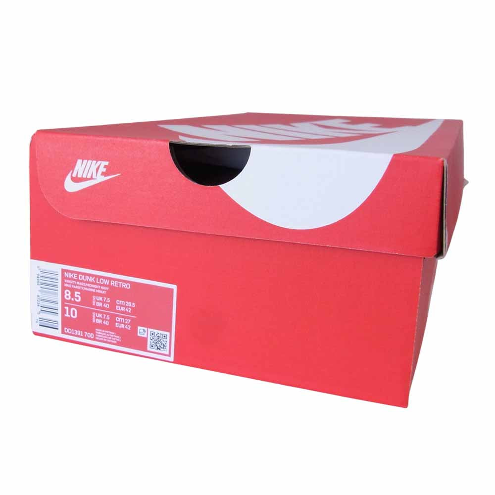 NIKE ナイキ DD1391 700 DUNK LOW RETRO Varsity Maize ダンク ロー 紺×黄 26.5【極上美品】【中古】