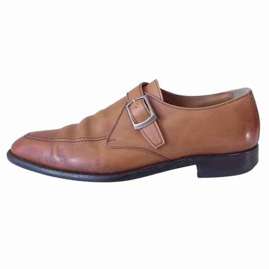 SCOTCH GRAIN スコッチグレイン 917 オデッサ シングルモンク ストラップ シューズ ライトブラウン系 25【中古】