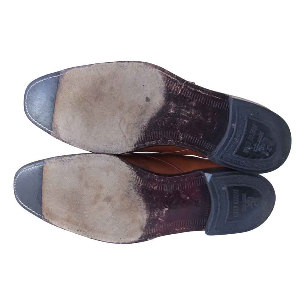 SCOTCH GRAIN スコッチグレイン 917 オデッサ シングルモンク ストラップ シューズ ライトブラウン系 25【中古】