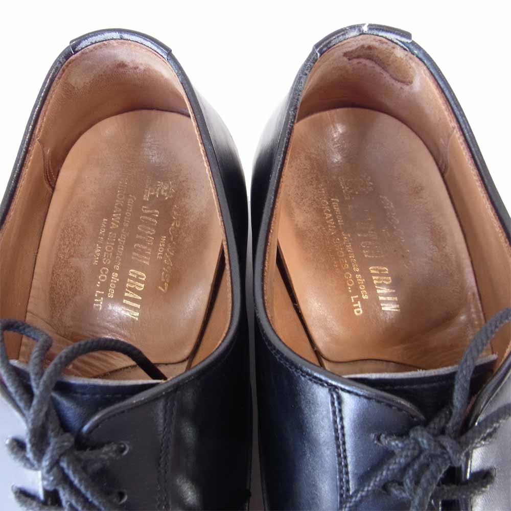 SCOTCH GRAIN スコッチグレイン HG-0564 匠シリーズ プレーントゥ シューズ ブラック系 25【中古】