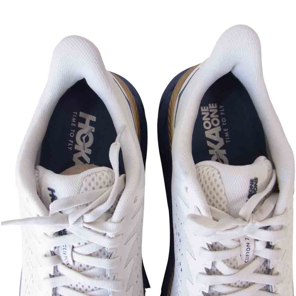 HOKA ONE ONE ホカ オネオネ 1110508 CLIFTON 7 クリフトン 7 スニーカー オフホワイト系 26【美品】【中古】