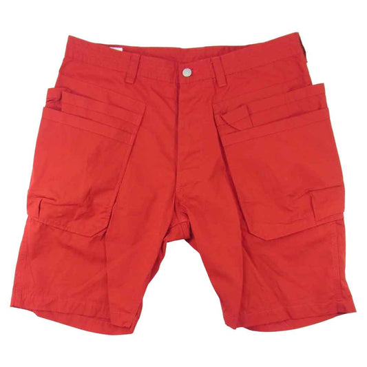 SASAFRAS ササフラス Whole Hole Pants 1/2 ホール ホール ハーフ パンツ ショーツ レッド系 XL【中古】