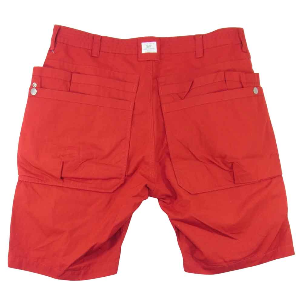 SASAFRAS ササフラス Whole Hole Pants 1/2 ホール ホール ハーフ パンツ ショーツ レッド系 XL【中古】