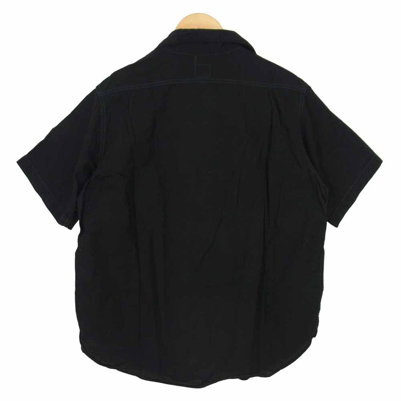 POST OVERALLS ポストオーバーオールズ E-Z Cruz Shirt S/S イージー クルーズ 半袖 シャツ  ブラック系 L【美品】【中古】