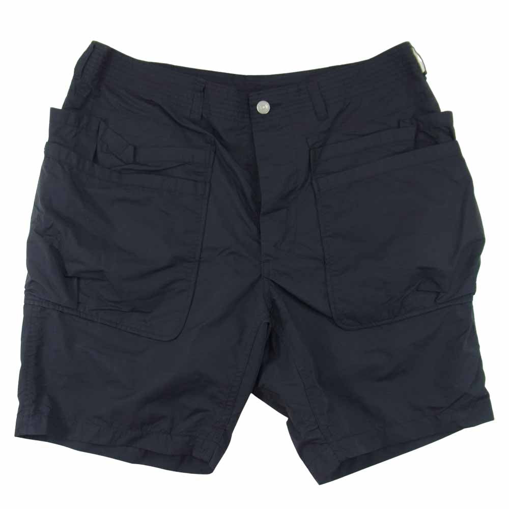 SASAFRAS ササフラス Whole Hole Pants 1/2 ホール ホール ナイロン ハーフ パンツ ショーツ ブラック系 XL【中古】
