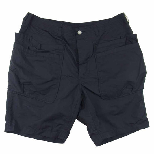 SASAFRAS ササフラス Whole Hole Pants 1/2 ホール ホール ナイロン ハーフ パンツ ショーツ ブラック系 XL【中古】