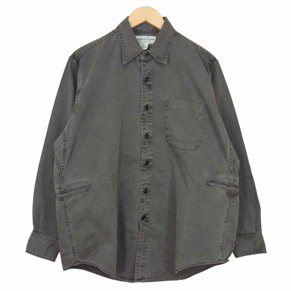 SASAFRAS ササフラス Wheel Barrow Shirt ウィール バロー シャツ グレー系 L【中古】