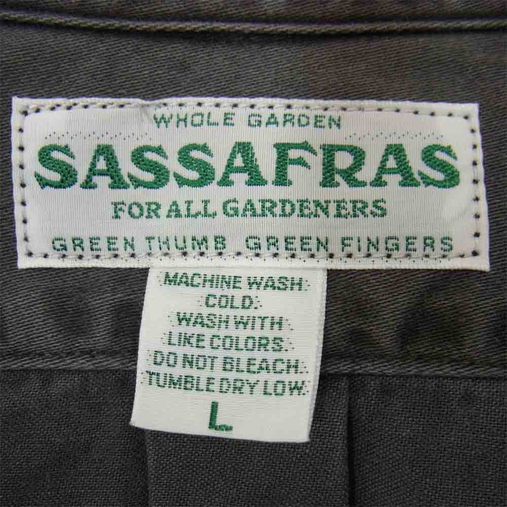 SASAFRAS ササフラス Wheel Barrow Shirt ウィール バロー シャツ グレー系 L【中古】