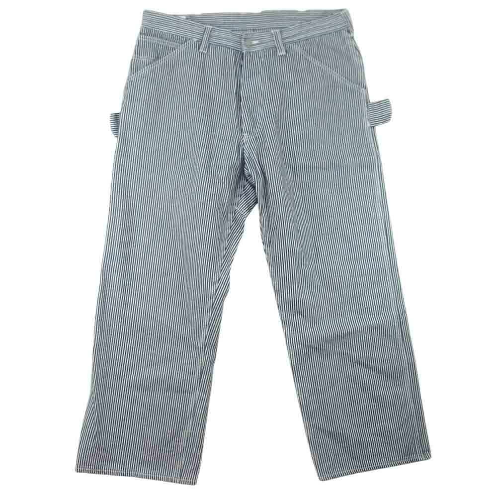 SASAFRAS ササフラス D Dibble Pants ディー ディブル ヒッコリー パンツ ブルー系 L【中古】