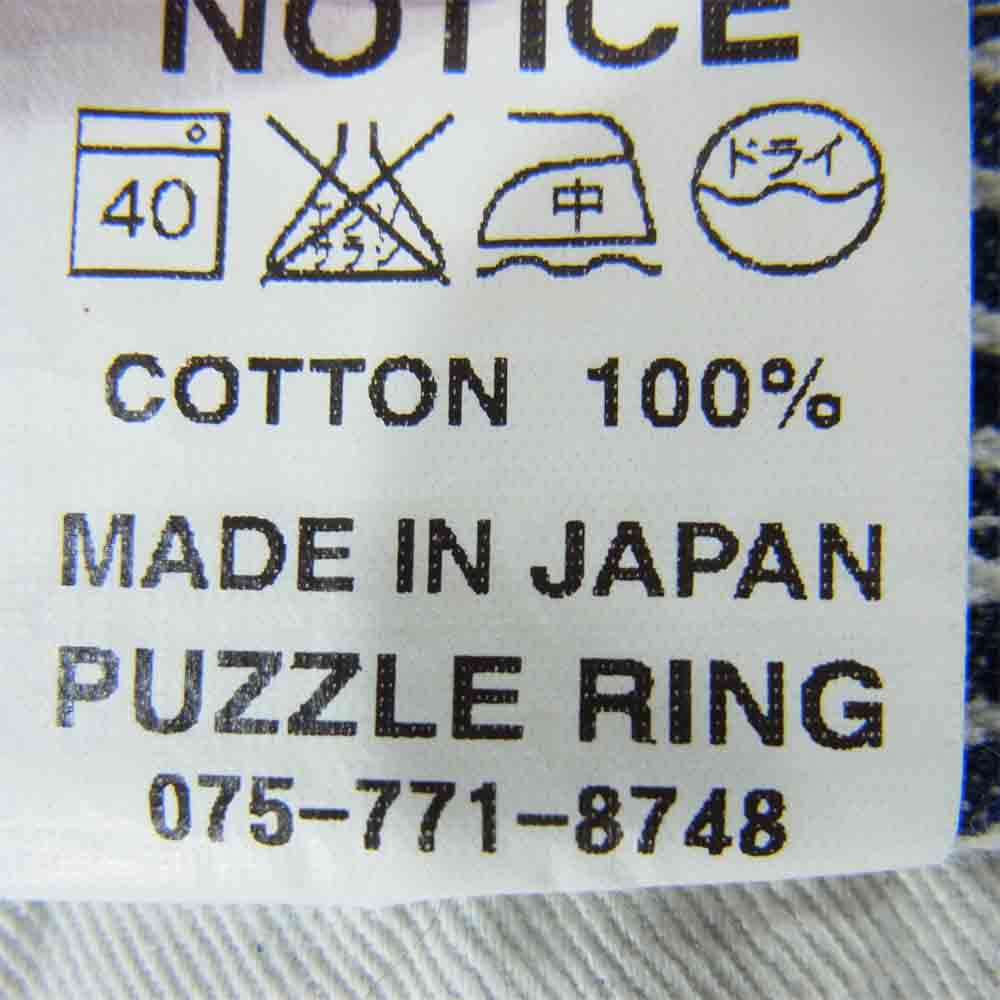 SASAFRAS ササフラス D Dibble Pants ディー ディブル ヒッコリー パンツ ブルー系 L【中古】