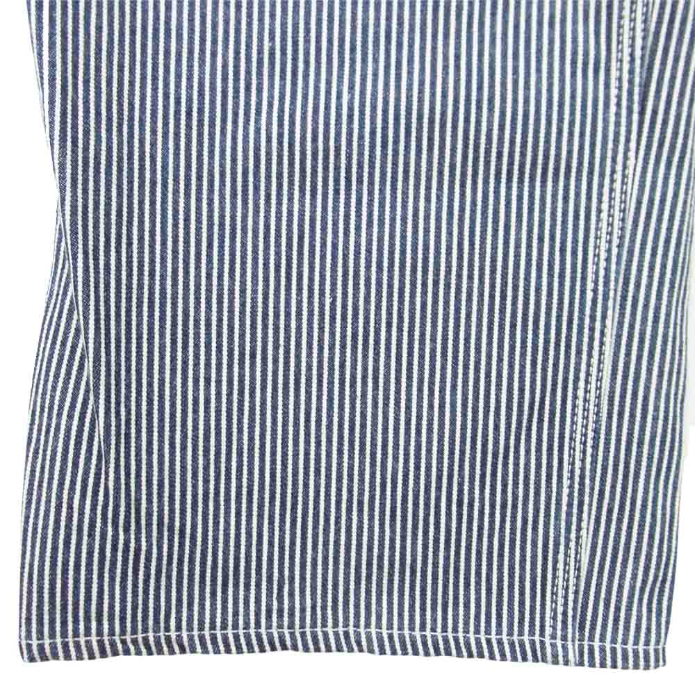 SASAFRAS ササフラス D Dibble Pants ディー ディブル ヒッコリー パンツ ブルー系 L【中古】