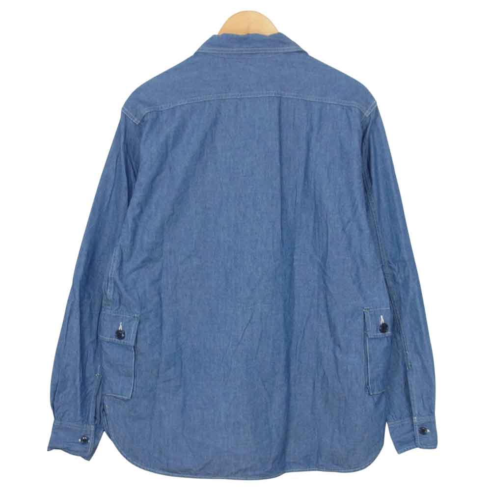 SASAFRAS ササフラス G.D.U Shirt シャンブレー シャツ ブルー系 L【中古】