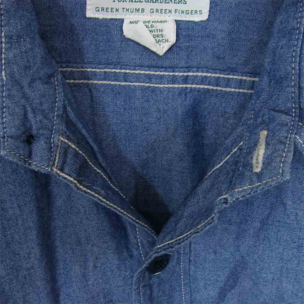 SASAFRAS ササフラス G.D.U Shirt シャンブレー シャツ ブルー系 L【中古】