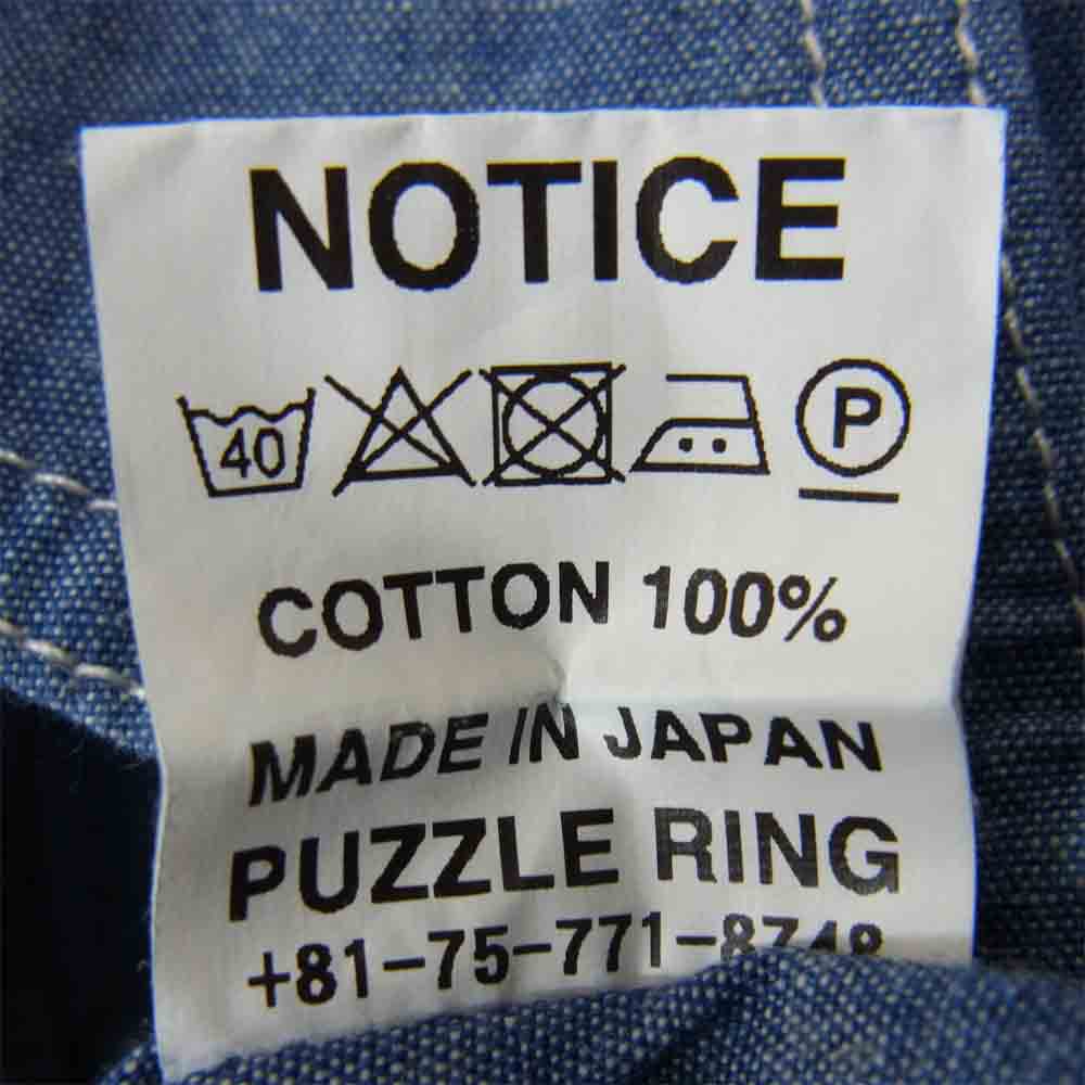 SASAFRAS ササフラス G.D.U Shirt シャンブレー シャツ ブルー系 L【中古】