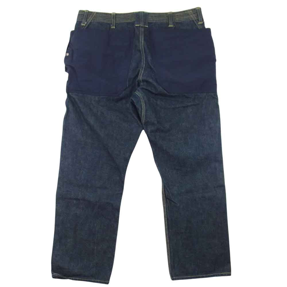 SASAFRAS ササフラス Fall Leaf Sprayer Denim Pants フォール リーフ スプレイヤー ナイロン 切替 デニム パンツ インディゴブルー系 L【中古】