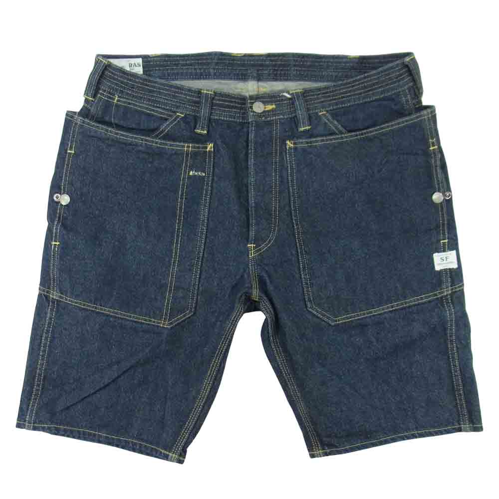 SASAFRAS ササフラス Fall Leaf Pants 1/2 フォール リーフ デニム ハーフ パンツ ショーツ インディゴブルー系 XL【中古】