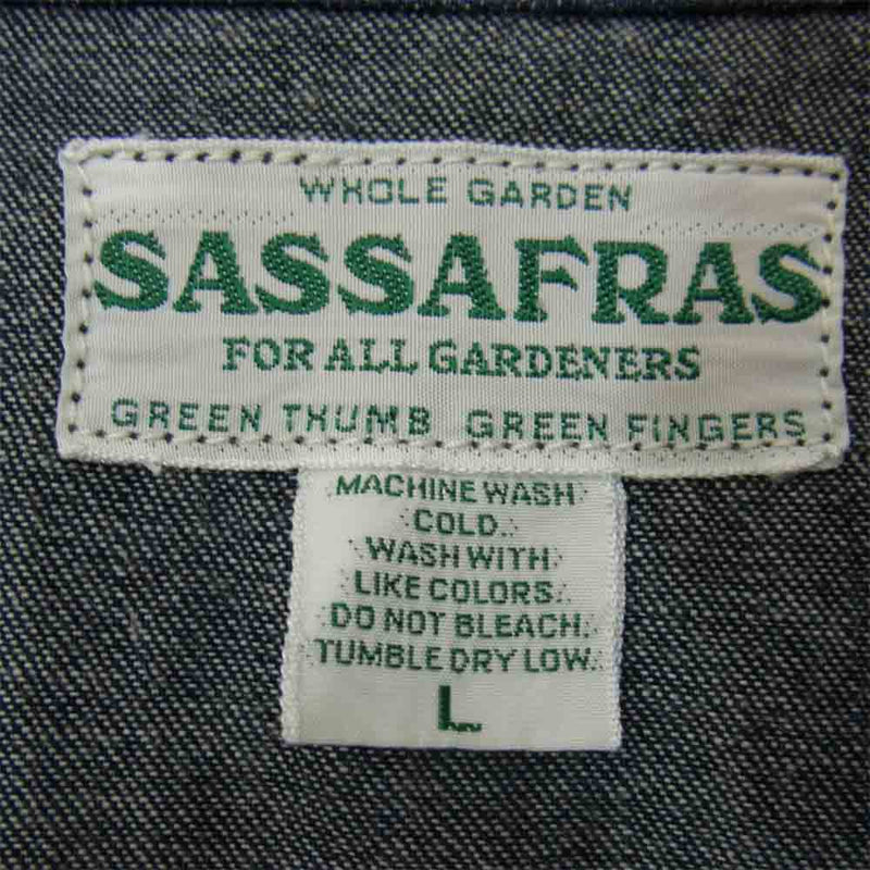 SASAFRAS ササフラス Gardenia Jacket ガーデニア ジャケット  インディゴブルー系 L【美品】【中古】